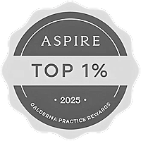 Aspire Top 1% Caldera Practice Rewards badge 2025
